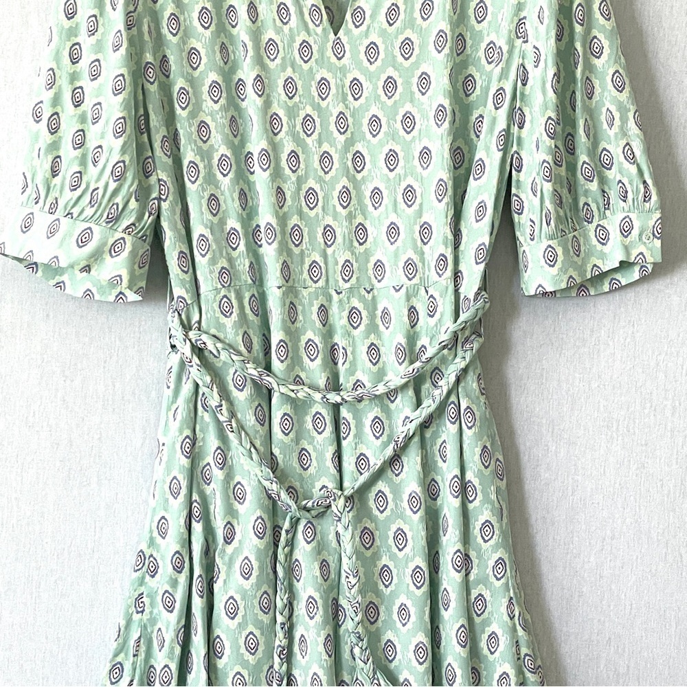 Sandro Jary Abstract-Print Mini Dress with Braided Belt - Picture 6 of 15